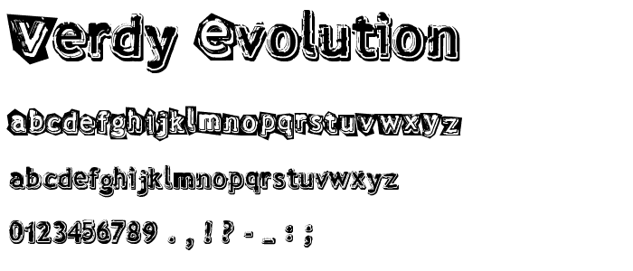 verdy evolution font